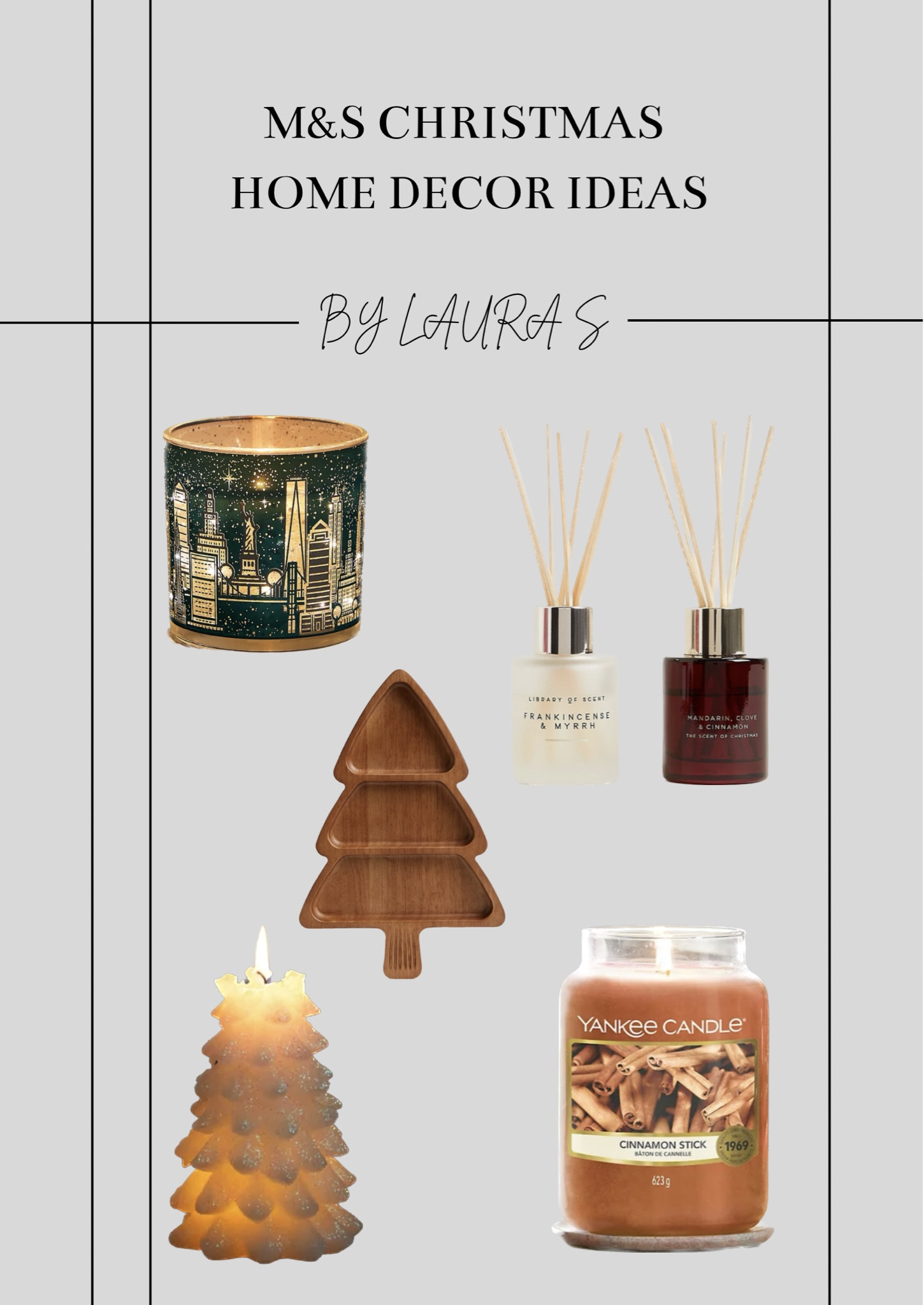 Christmas home decor ideas, Christmas candles, Christmas tree, Reed diffusers, M&S 

#LTKunder50 #LTKhome #LTKHoliday