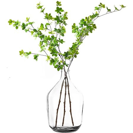 Large Glass Vases for Decor - Hewory Clear Tall Farmhouse Decorative Floor Vase, Round Bubble Bal... | Amazon (US)