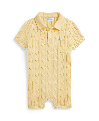 Baby Boys' Cable-Knit Shortall | Macy's
