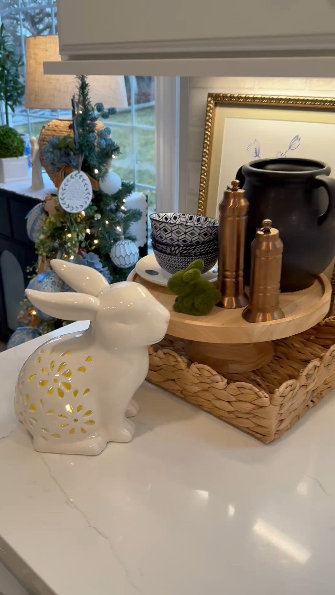 Darling ceramic Easter Bunny with led light. Tray, cake stand, salt and pepper shakers, back vase/pot, flower print. Cute little vignette and Spring kitchen tablescape.


#styledtray #traystyling #traydecor #mytargetstyle #cornerofmyhome #aesthetic #interiordecorating #transitionalhome #kitchenreel #boujeeonabudget #kitchendecor #kitchensofinstagram #amazon #counterdecor #amazonmusthaves #openshelves #springdecor #springstyling #springrefresh #kitchensofinstagram #mypotterybarn #easterdecor #springflowers #springiscoming #springblooms #eastertime #easterbunny
Spring Tray | Tray Styling | Easter Decor | Flameless Candles | Interior Decorating I Amazon Home | Amazon Home Finds | Home Decor | Easter Tray |
Spring Centerpiece | Easter Centerpiece |
Easter Bunny | Spring Home Decor | Kitchen
Centerpiece | Spring Vignette | Target Home | Walmart Decor


#LTKSeasonal #LTKHome #LTKSpringSale