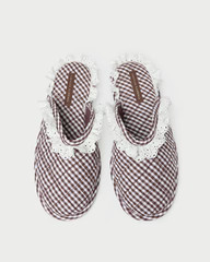 Marky Brown/White Gingham Slipper | Loeffler Randall