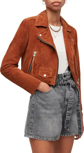 Elora Suede Biker Jacket | Nordstrom