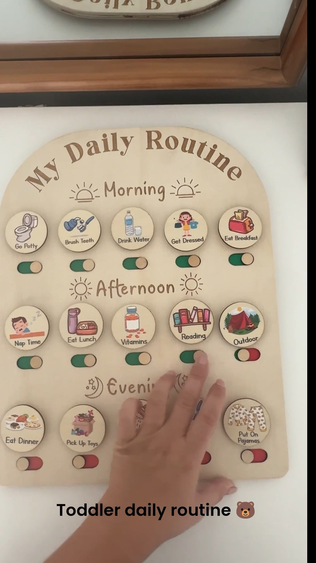 Cutest routine board for toddlers/kids 🤎 helps them interact and do their daily tasks. 

#LTKBaby #LTKKids #LTKFindsUnder50