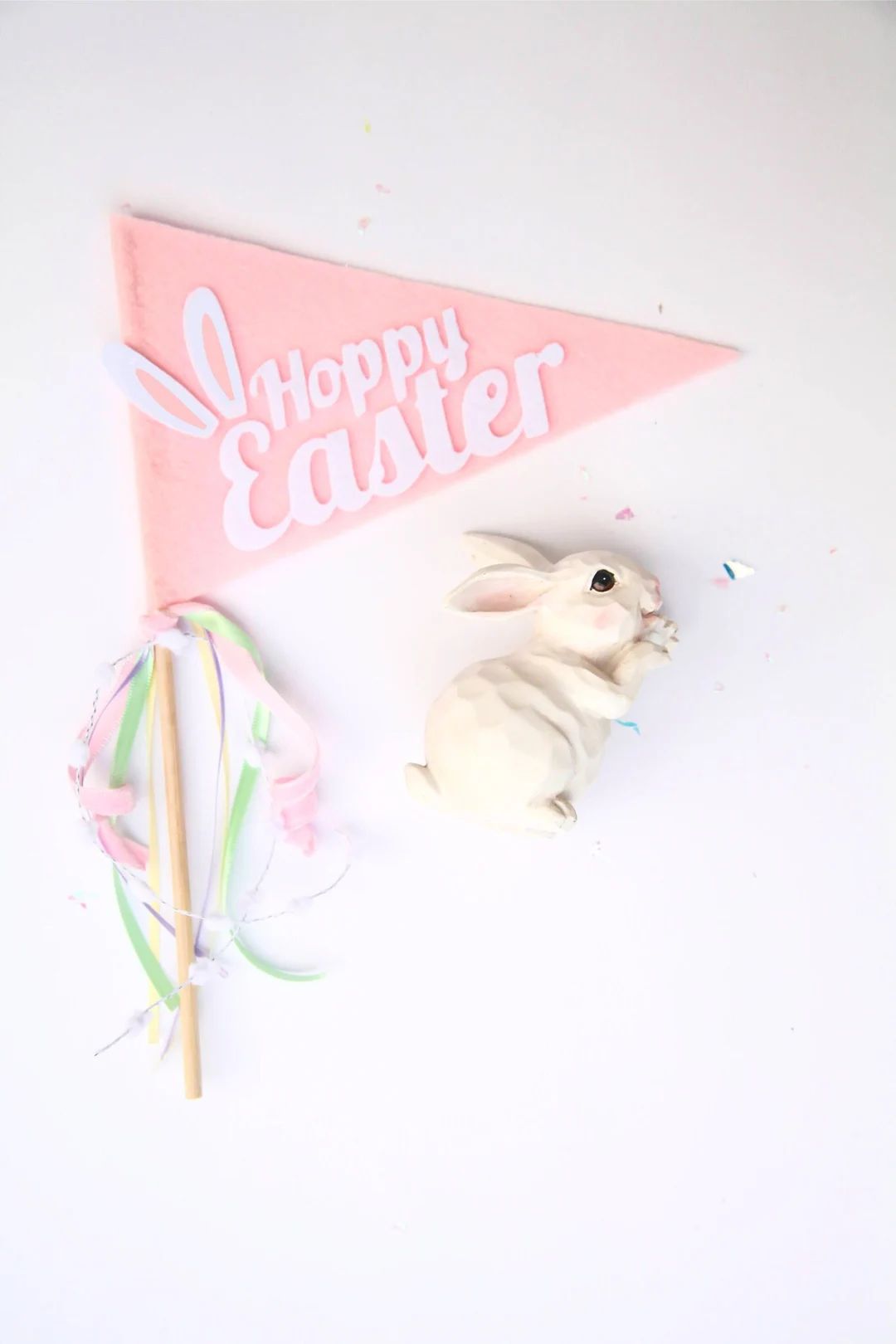 Easter Basket Flag, Hoppy Easter Pennant, Easter Basket Stuffer, Easter Banner, Easter Bunting | Etsy (US)