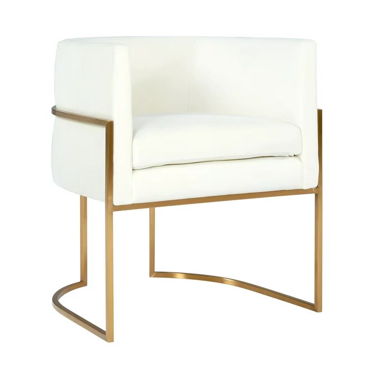 TOV Furniture Giselle Cream Velvet Dining Chair with Gold Frame | Walmart (US)