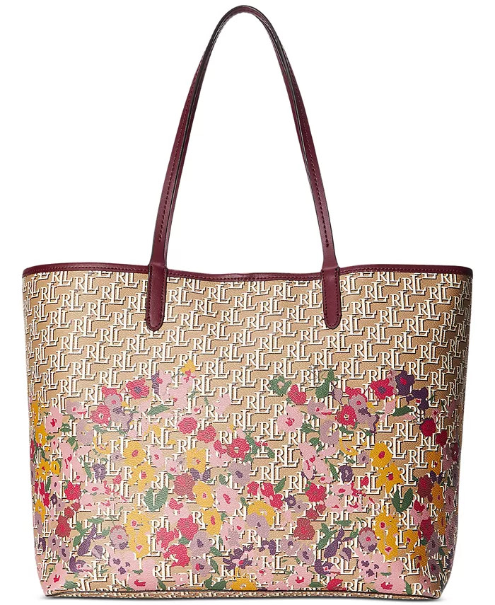 Lauren Ralph Lauren Coated Canvas Medium Collins Tote & Reviews - Handbags & Accessories - Macy's | Macys (US)