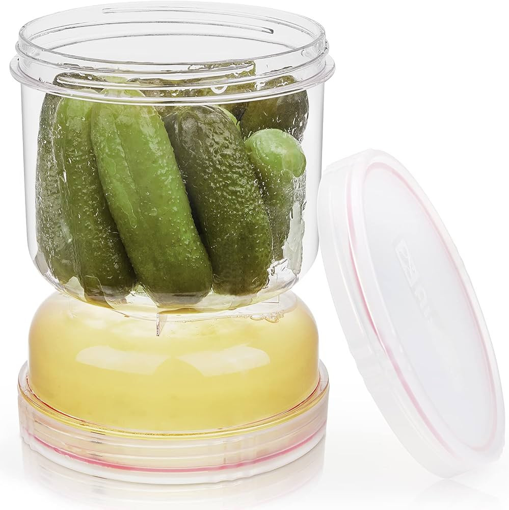 AIxibu Pickle Jar with Strainer Flip,40oz Pickle Flip Jar With Double Leak Proof,Food Storage Con... | Amazon (US)