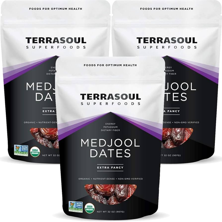 Terrasoul Superfoods Organic Medjool Dates, 6 Lbs - Soft Chewy Texture | Sweet Caramel Flavor | F... | Amazon (US)