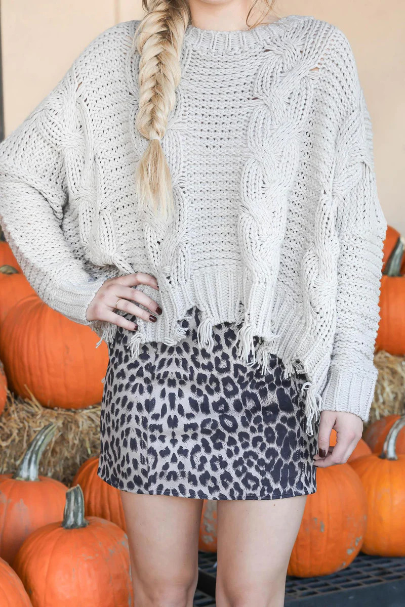 Don’t Blame Me Distressed Sweater | Inspired Boutique