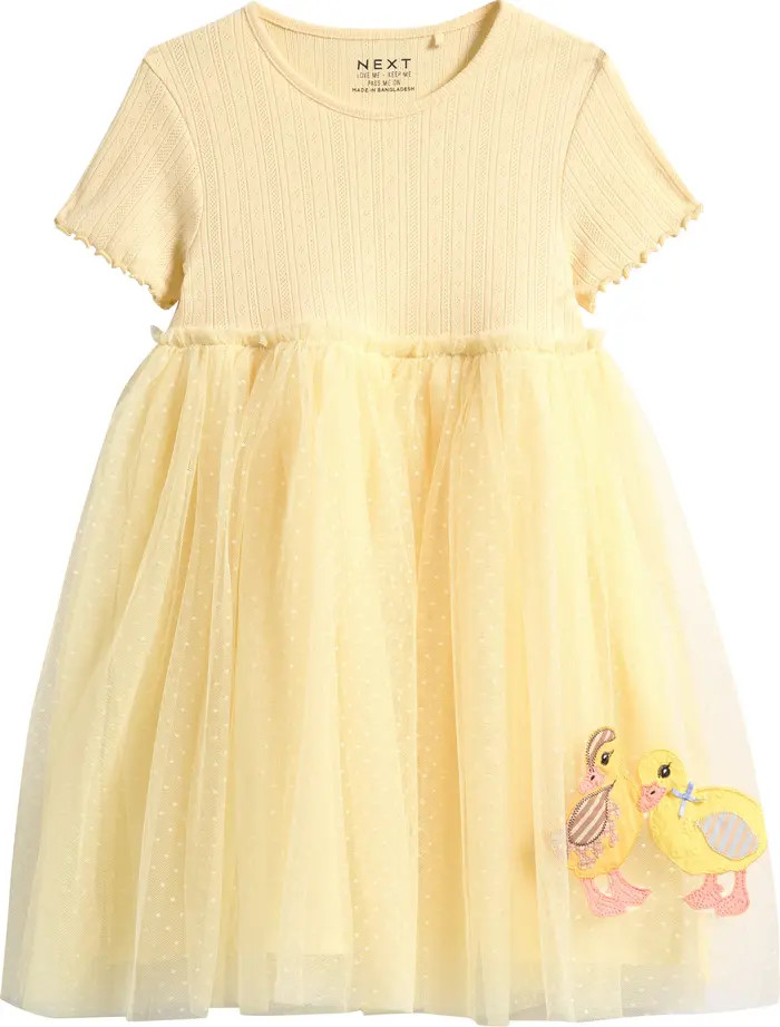 Kids' Tulle Skirt Appliqué Dress | Nordstrom