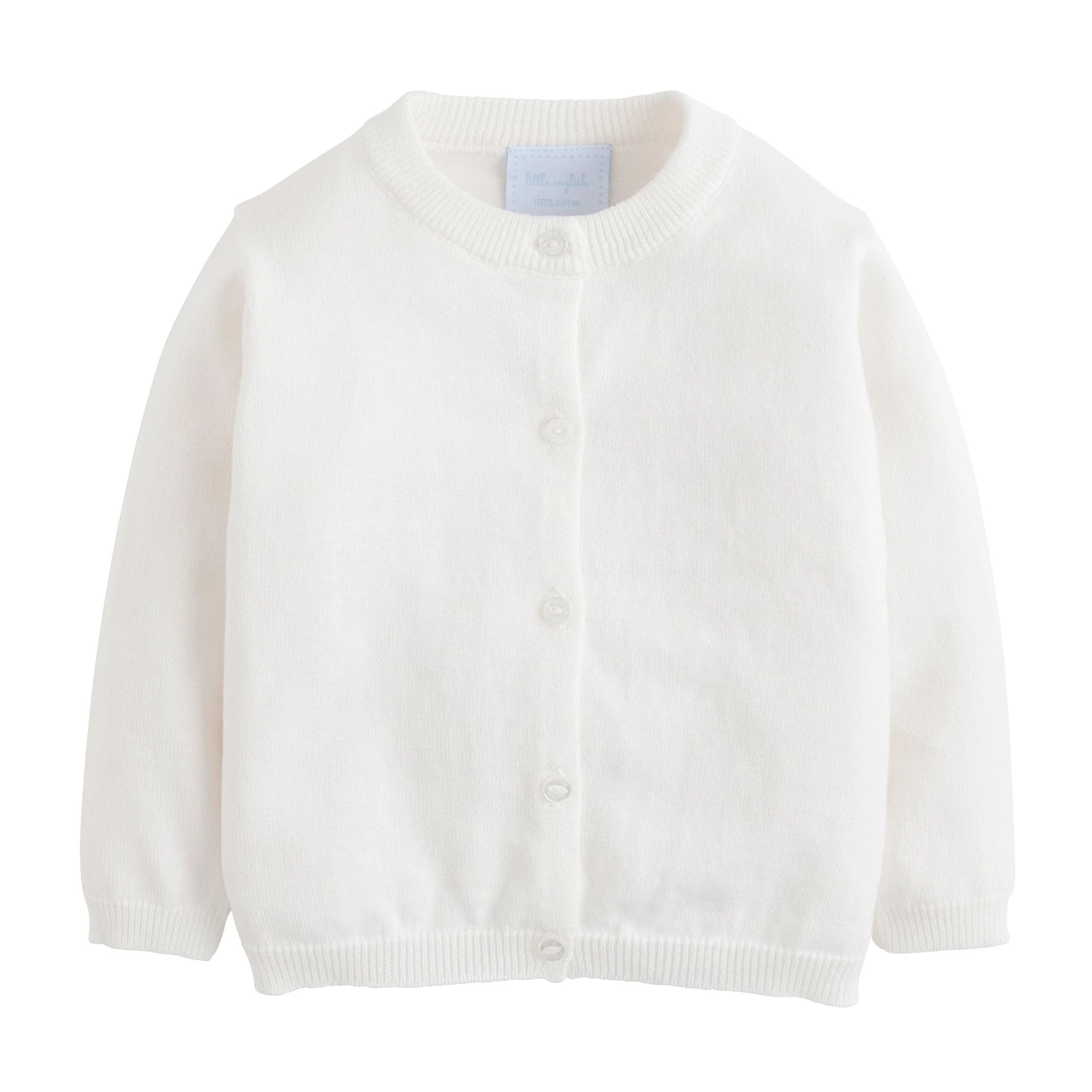 Baby Boy & Girl White Sweater - Baby Cardigan | Little English