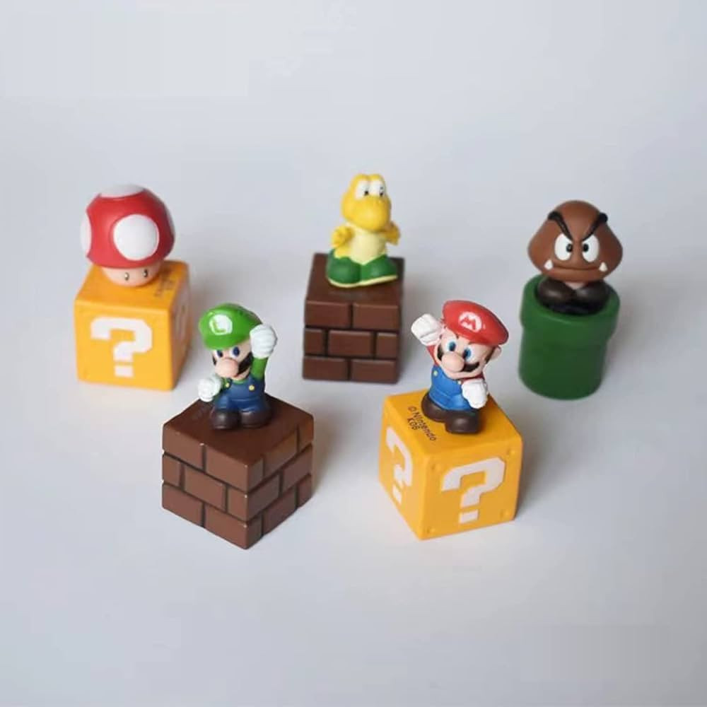 5 Packs Mario Toys Bros Super Mary Princess, Turtle, Mushroom, Orangutan, Action Figures | Amazon (US)