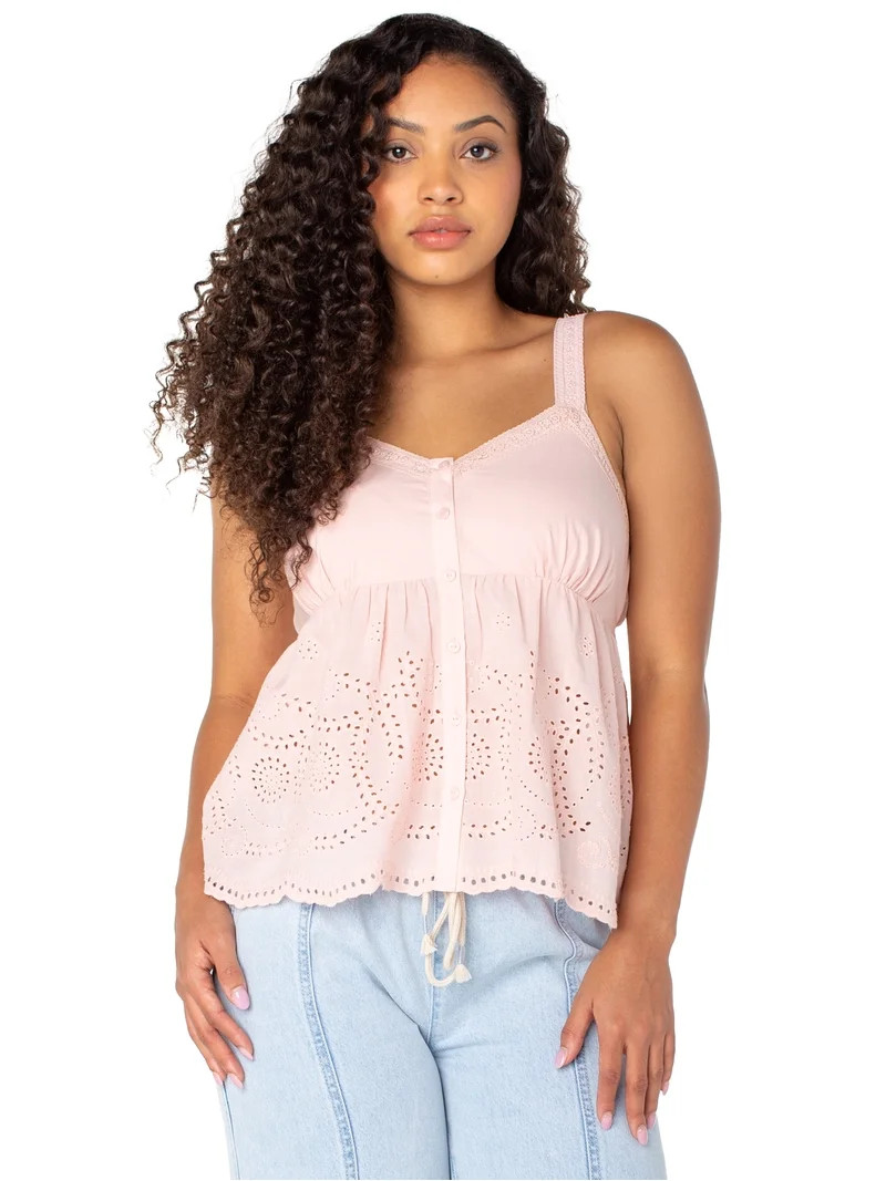 Celebrity Pink Women's and Women's Plus Crochet Cami Top, Sizes XS-XXXL | Walmart (US)