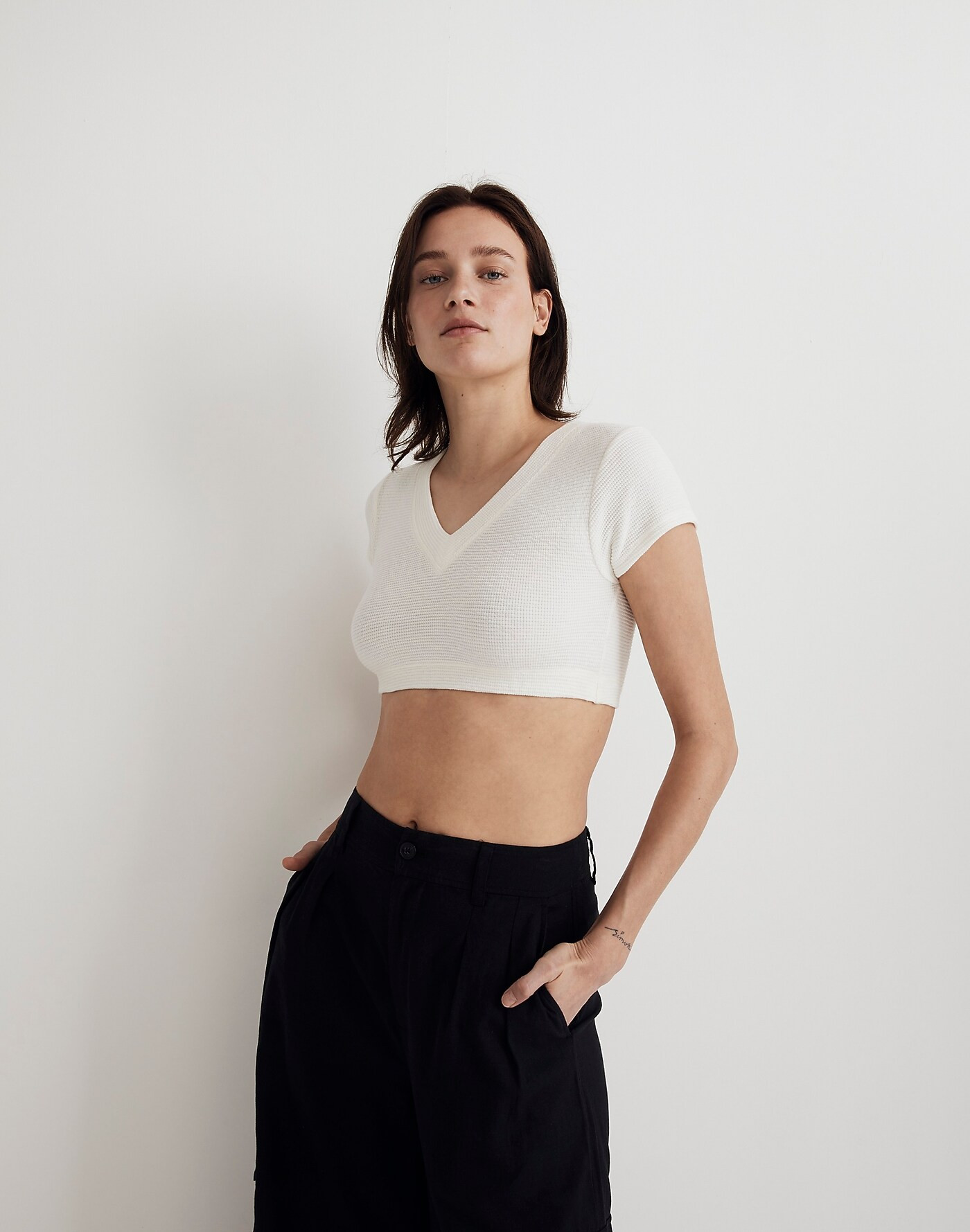 V-Neck Crop Tee | Madewell