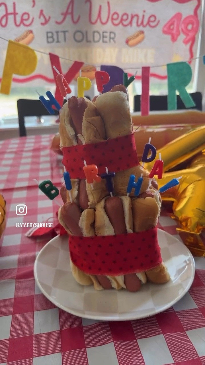 Yesterday was my husbands birthday and it’s kind of been a running joke with myself and the girls that we’d do a hot dog themed birthday hurrah for him! 

Here’s our just a quickly thrown together “A Weenie Bit Older” decor for him.  I think it turned out super cute!  And was pretty easy!  While I do encourage shopping small business when you can, I can’t ever get my sh** together fast enough to plan something like that, so I tried the viral Walgreens banner and wow!  It turned out just great!  Designed on Canva and printed at Walgreens!

Comment SHOP below to receive a DM with the link to this post on my LTK ⬇ https://liketk.it/6jF7U
Balloons, tablecloth & banner stand: Amazon
Banner: Walgreens 
HBD garland : Had

#ltkparty #ltkbirthday #birthdays #partydecor #hesaweenie

#LTKdayinmylife #LTKHome #LTKKids