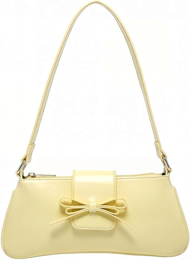 Floerns Women's Y2k Cheetah Print Shoulder Bag Cute Bow Tie Leather Vintage Handbag | Amazon (US)