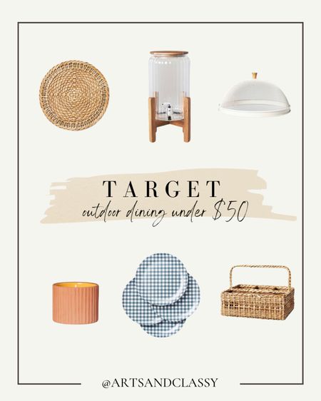 Dine alfresco with these patio dining essentials and decor from Target. Perfect for a summer BBQ or Memorial Day!

#LTKunder50 #LTKhome #LTKSeasonal