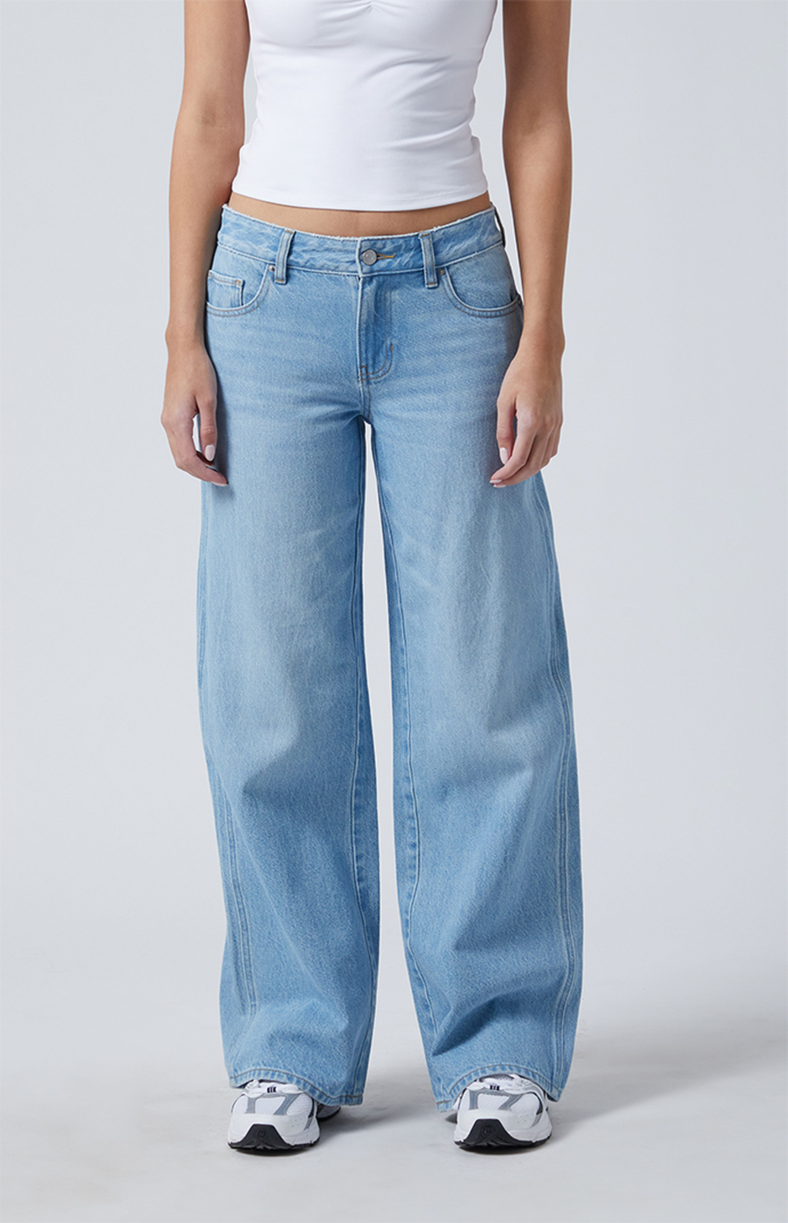 PacSun Eco Light Blue Low Rise Baggy Jeans | PacSun