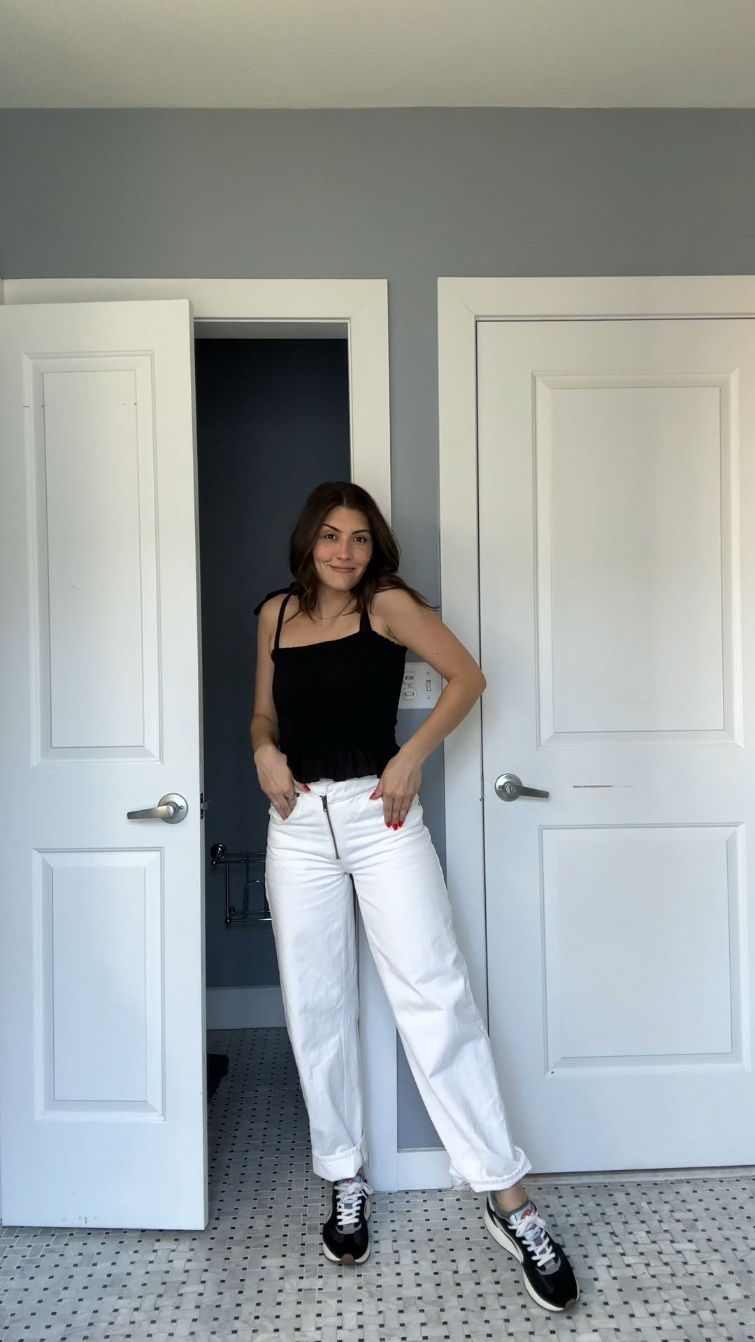 White FRAME jeans are 50% off!! Love the cross zipper detail. Wearing size 25– length is perfect for petites! Smocked shoulder tie top is sold out so linking a few similar options!



#LTKSaleAlert #LTKFindsUnder100 #LTKFindsUnder50