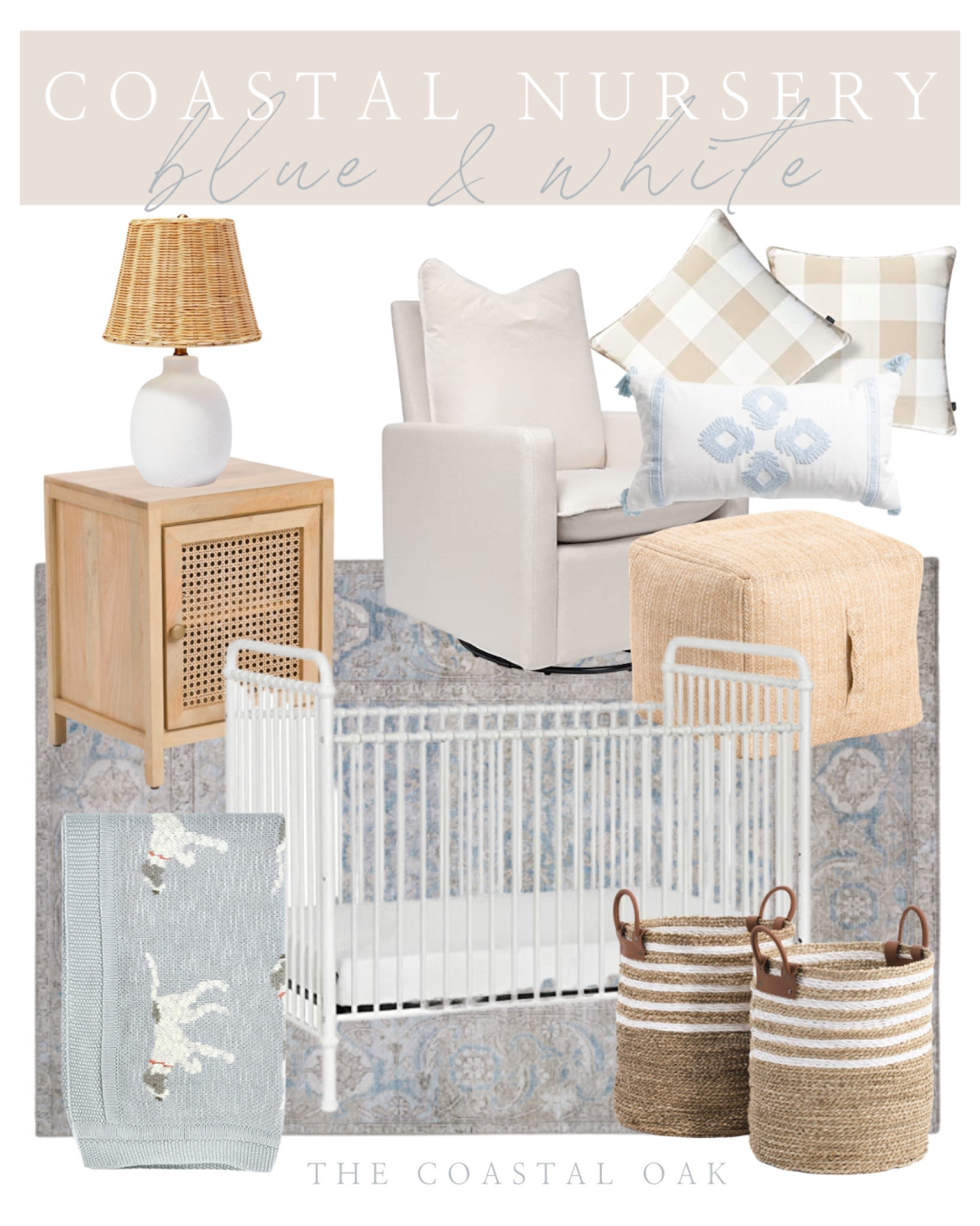 Blue and white coastal nursery Inspo 

Blue white boy baby nursery decor dogs gingham Amazon gender neutral 