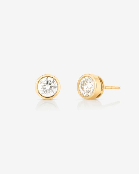 Bezel-Set Classic Diamond Studs | Ring Concierge
