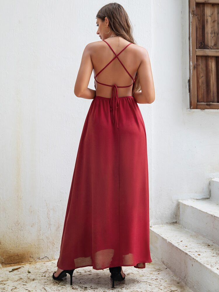 Criss Cross Backless Dress | SHEIN