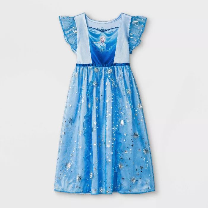 Toddler Girls' Elsa Fantasy Nightgown - Blue | Target