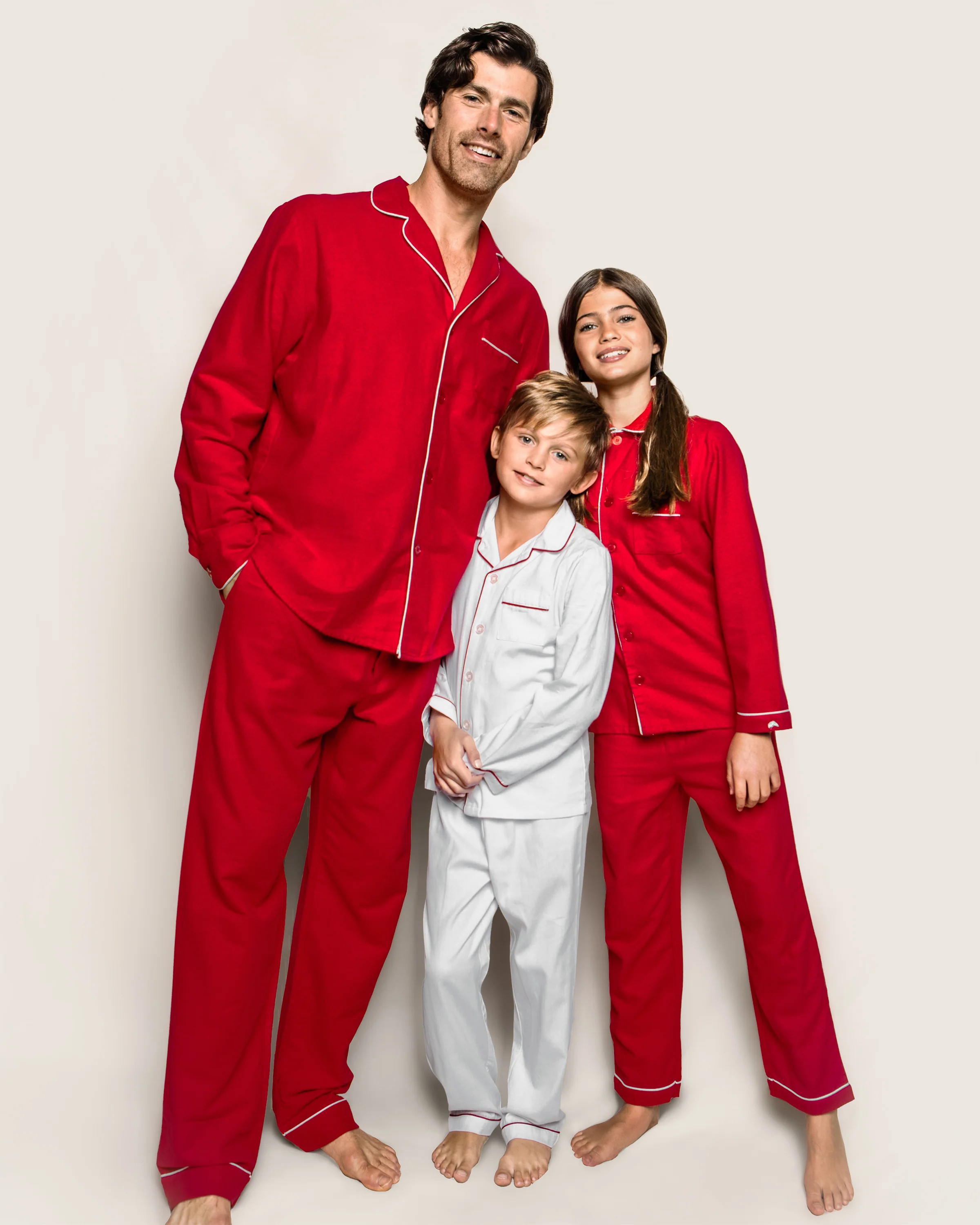 Kid's Flannel Pajama Set in Red | Petite Plume
