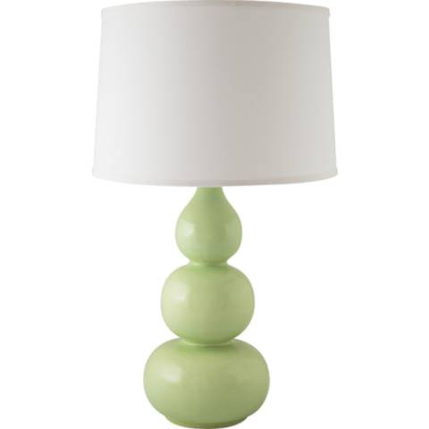 RiverCeramic Triple Gourd 28 1/2" Gloss Crisp Green Ceramic Table Lamp - #13V52 | Lamps Plus | Lamps Plus