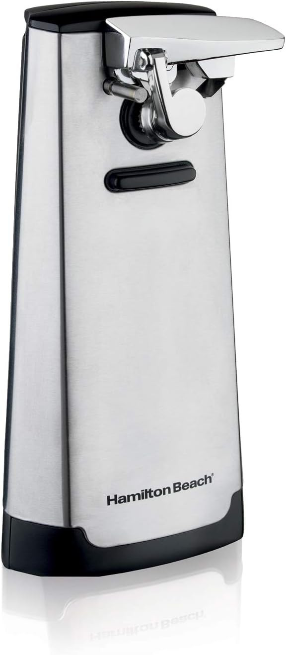 Hamilton Beach Extra-Tall Electric Automatic Can Opener with Easy-Clean Detachable Cutting Lever, Cord Storage, Knife Sharpener, Brushed Stainless Steel (76700) | Amazon (US)