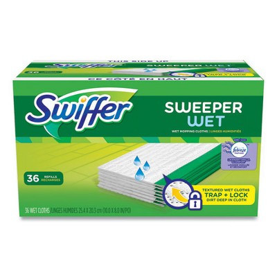 Swiffer Wet Refill Cloths, 10 x 8, Lavender Vanilla and Comfort, White, 36/Carton | Target