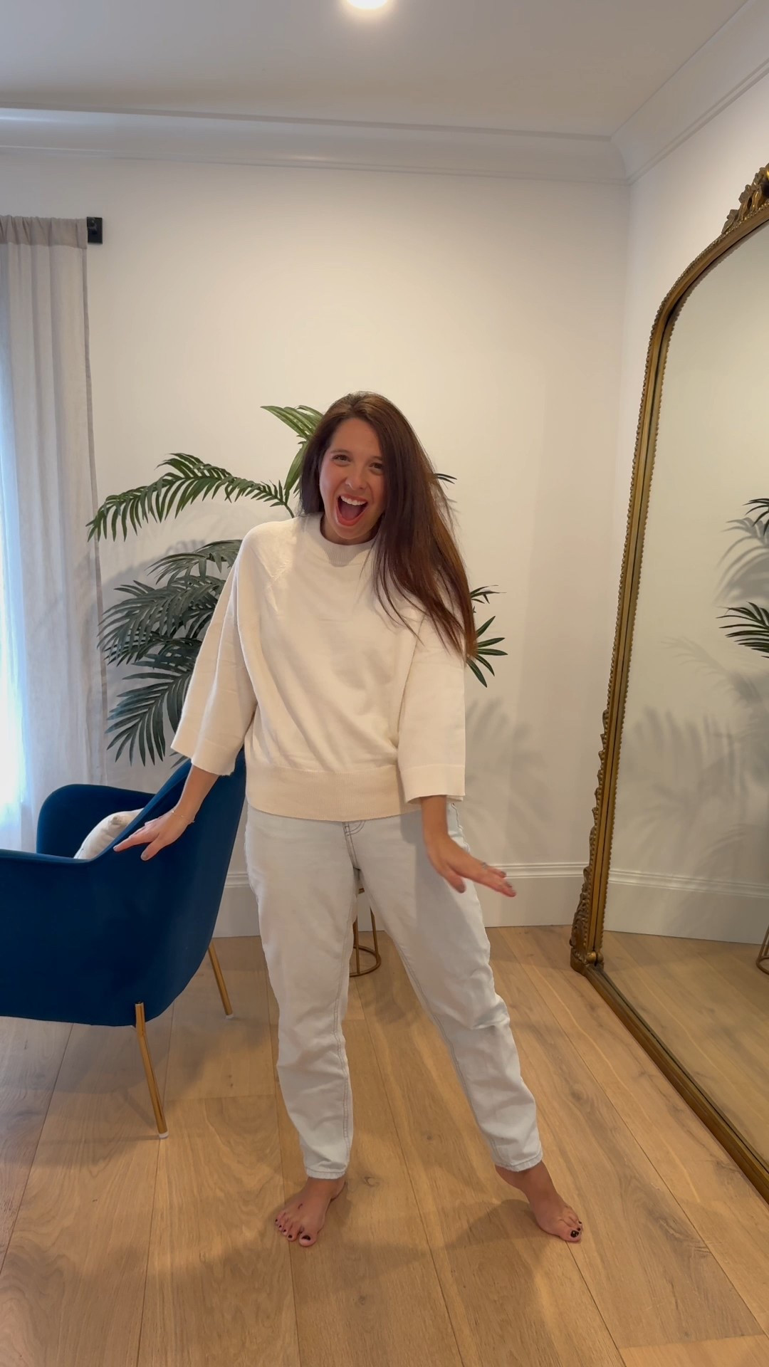 Loving this Crew Neck Batwing Sweaters 3/4 Sleeve Soft Knit Dressy Casual Loose Fit sweater! #sweater #momoutfit #batwings

#LTKgrwm #LTKmomlife #LTKdayinmylife