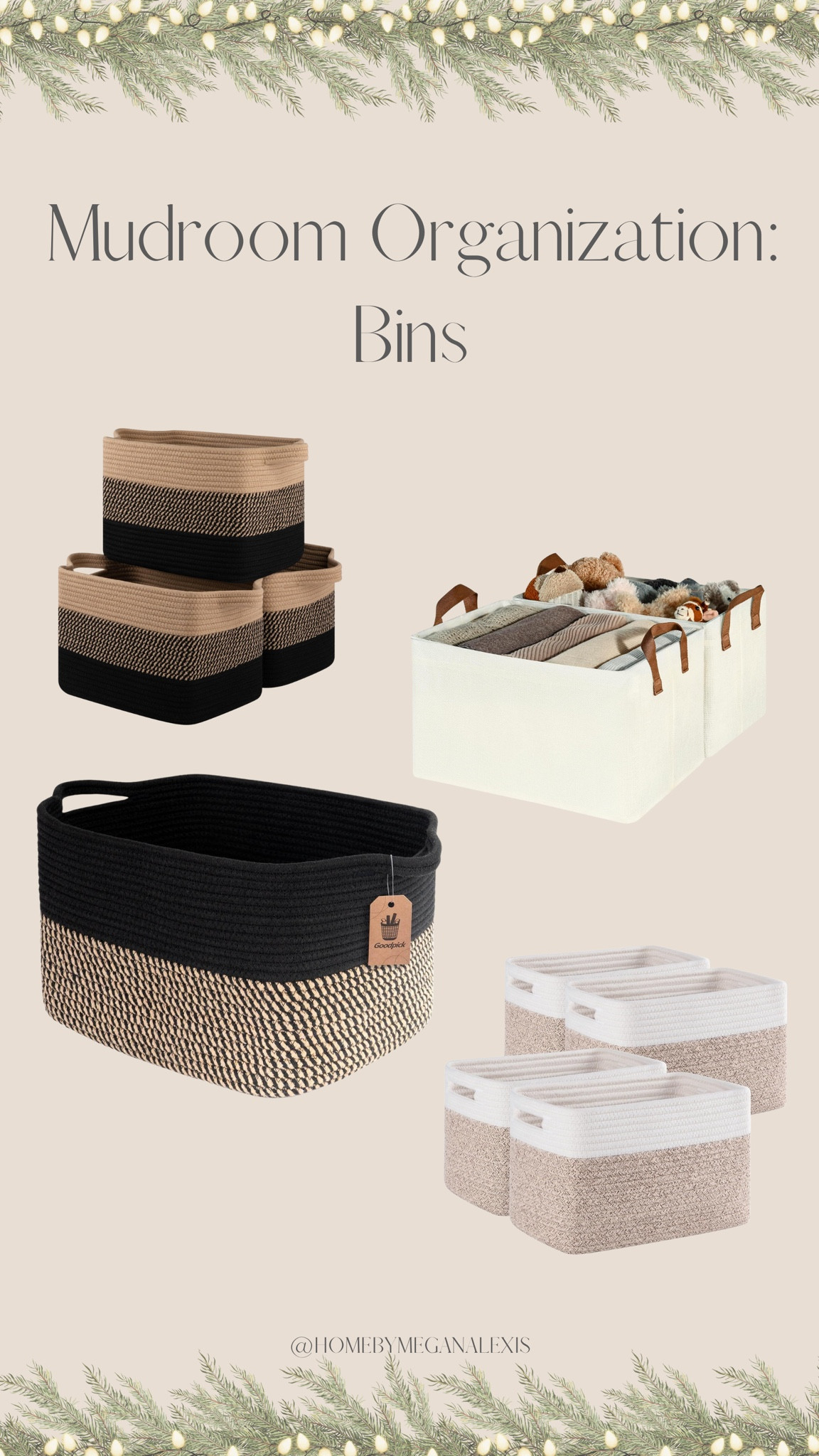 Simple mud room organization: bin selections are a must for mud room organization! These can store shoes, scarves, hats, etc.. 

#LTKHome