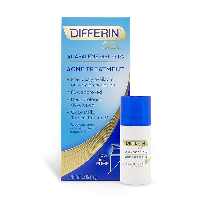 Acne Treatment Differin Gel for Face with Adapalene, Clears and Prevents Acne, Up to 30 Day Suppl... | Amazon (US)