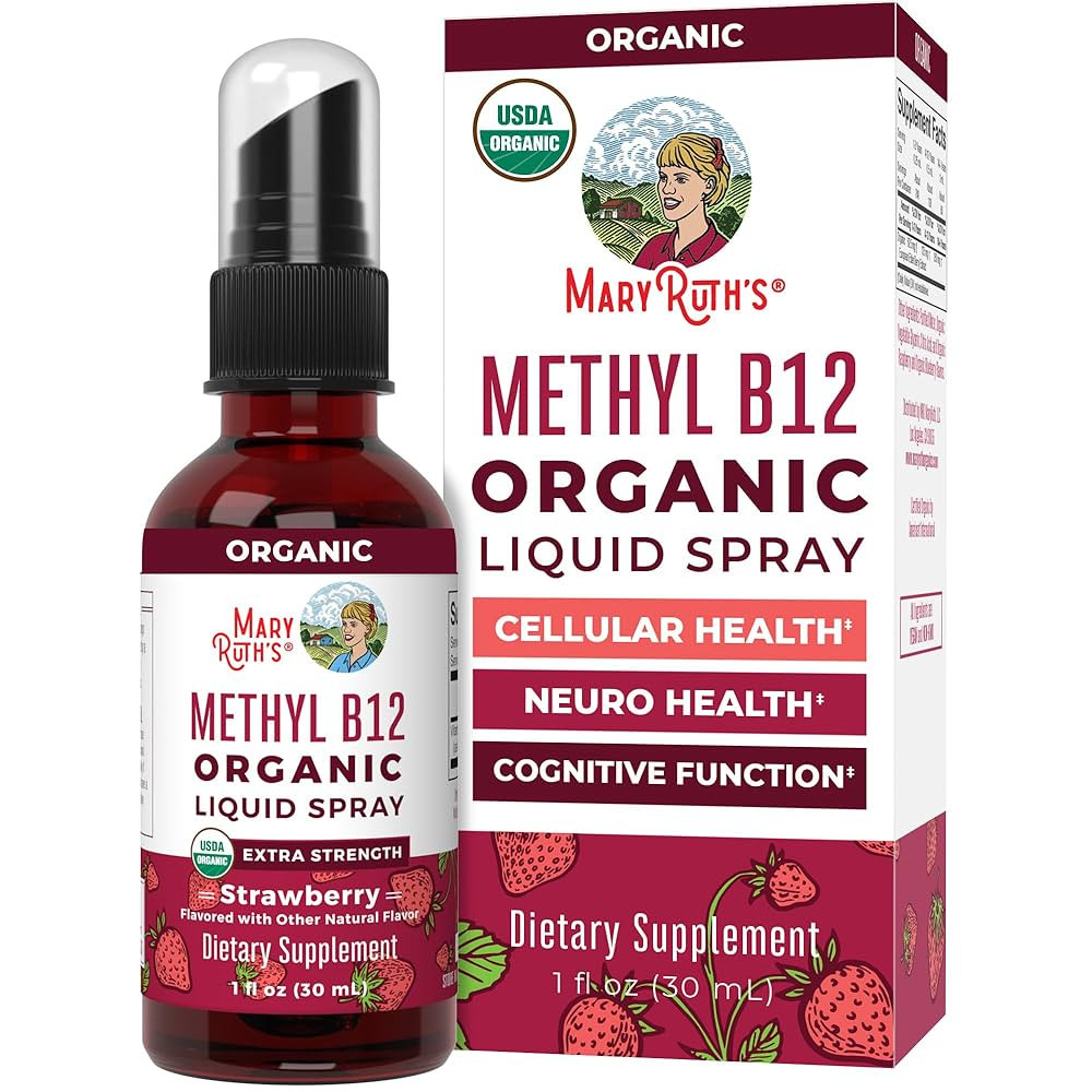 MaryRuth Organics Vitamin B12 Liquid Spray | Vegan, Non-GMO, Gluten-Free | USDA Organic Supplemen... | Amazon (US)