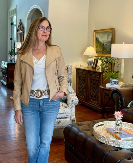 FALL TREND ALERT ~
LEATHER

Leather everything is trending in a big way.

I shopped my closet for this soft and fab leather jacket and jeans..

The accessories are here in the link.

Happy Fall Ya’ll

#leather #fall #fallfashion #cami #camisole #belt #stretchbelt #denim

#LTKSeasonal #LTKunder50 #LTKstyletip