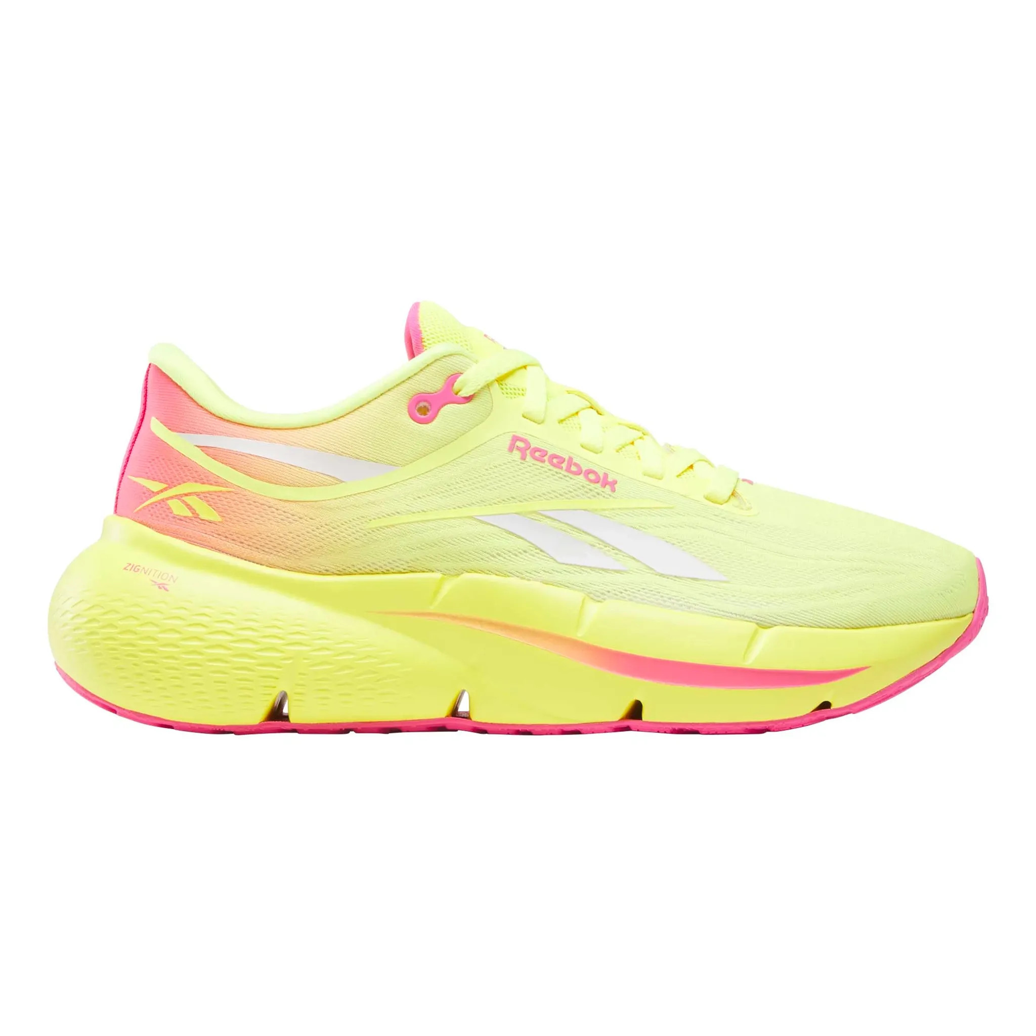 Women's Reebok Zignition - Yellow / Pink / Chalk, Size: 7, Medium | Footwear - Road Runner Sports | Road Runner Sports