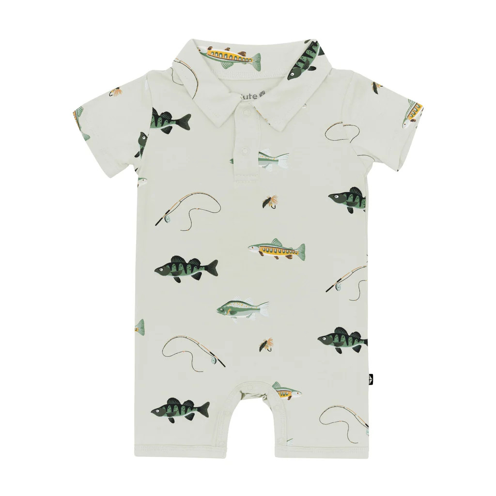 Polo Shortall in Fishing | Kyte Baby