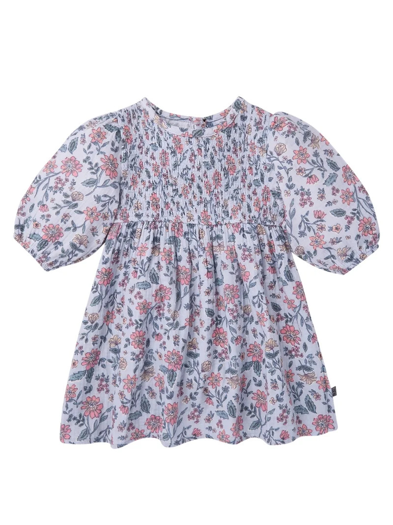 Modern Moments by Gerber Toddler Girl Smocked Dress, Sizes 12 Months - 5T | Walmart (US)