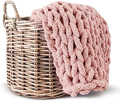 Lake Island Chunky Chenille Blanket NO Shedding Super Soft Handmade 50"x60" Luxurious Chunky Knit... | Amazon (US)
