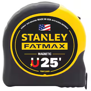 Stanley 25 ft. FATMAX Magnetic Tape Measure FMHT33865L - The Home Depot | The Home Depot