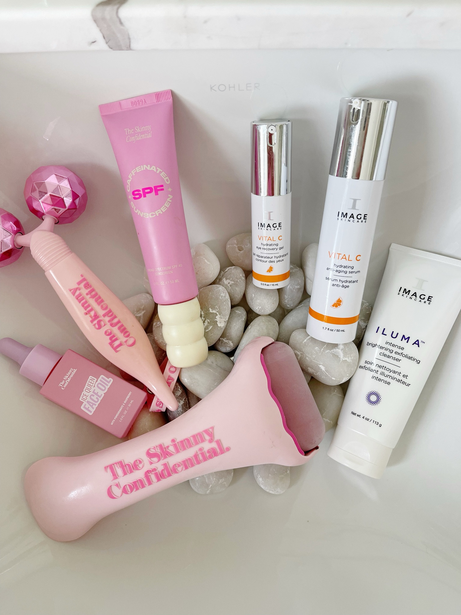 My morning skincare routine. 
1) ice roll
2) oil with facial massage
3) cleanse
4) serum 
5) eye cream
6) sunscreen 

#LTKbeauty #LTKover40 #LTKGiftGuide