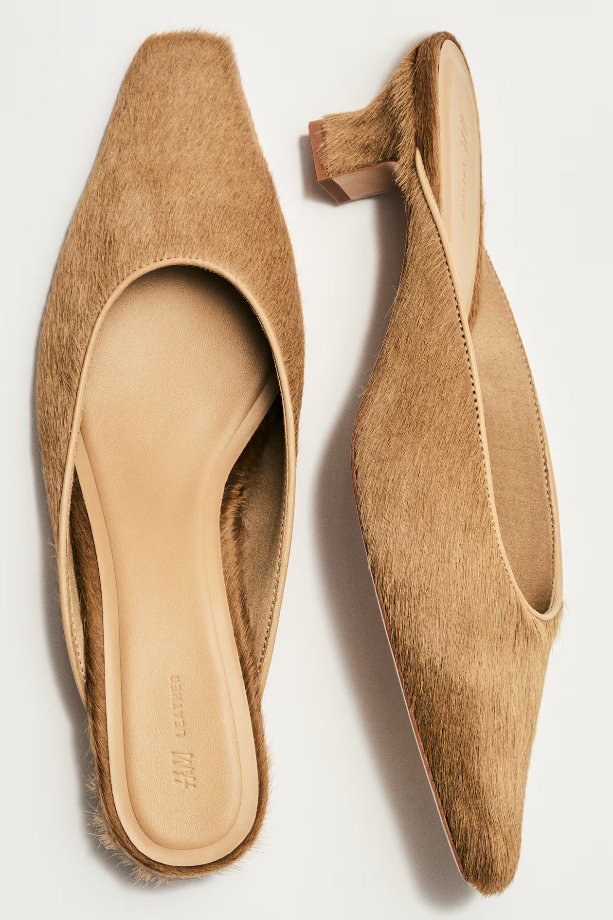 Heeled Leather Mules | H&M (US + CA)
