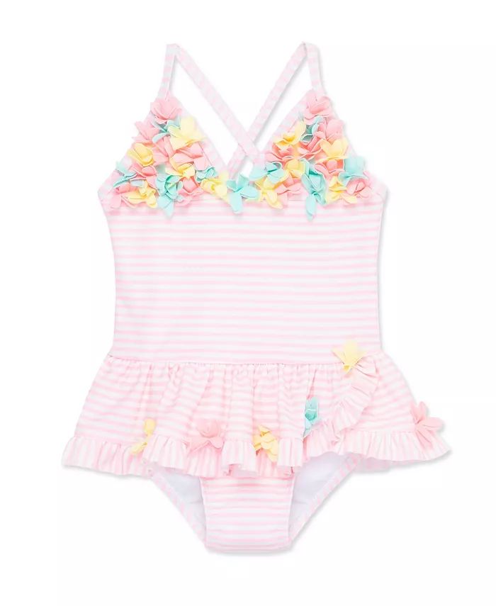 Baby Girls 3D Floral 1-Piece Swimsuit | Macy's