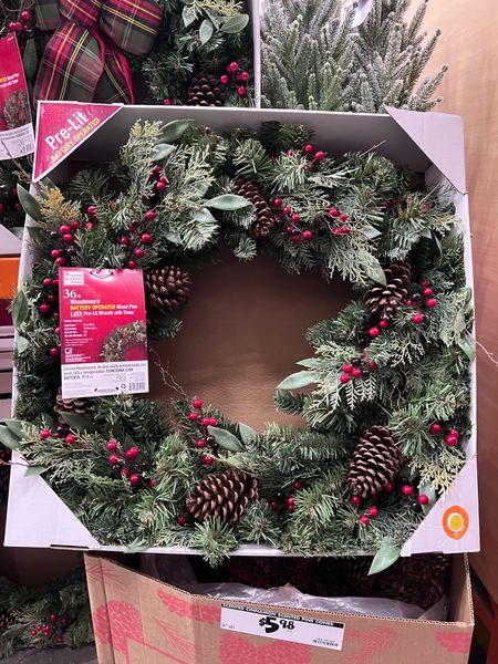 This Christmas wreath is on my list. It comes with battery operated lights. It comes in 30 inches and 48 inches

Christmas wreath / prelit Christmas tree / Christmas decor / front porch decor / holiday decor / Christmas decor

#LTKHoliday #LTKhome