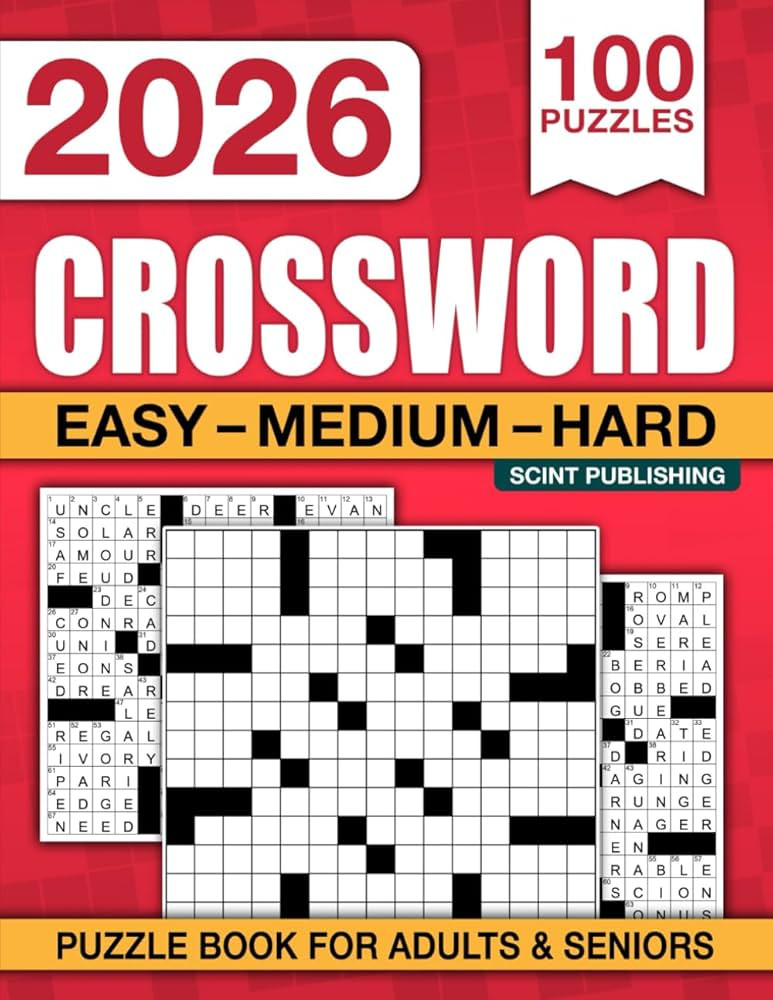 3 IN 1 Crossword Puzzle Book For Adults and Seniors with 100 Puzzles: Entertaining Brain Workouts... | Amazon (US)