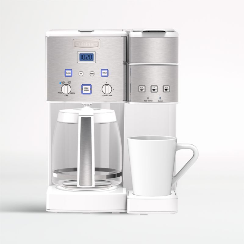 Cuisinart Coffee Center White 12-Cup Coffee Maker and Single-Serve Brewer + Reviews | Crate & Bar... | Crate & Barrel