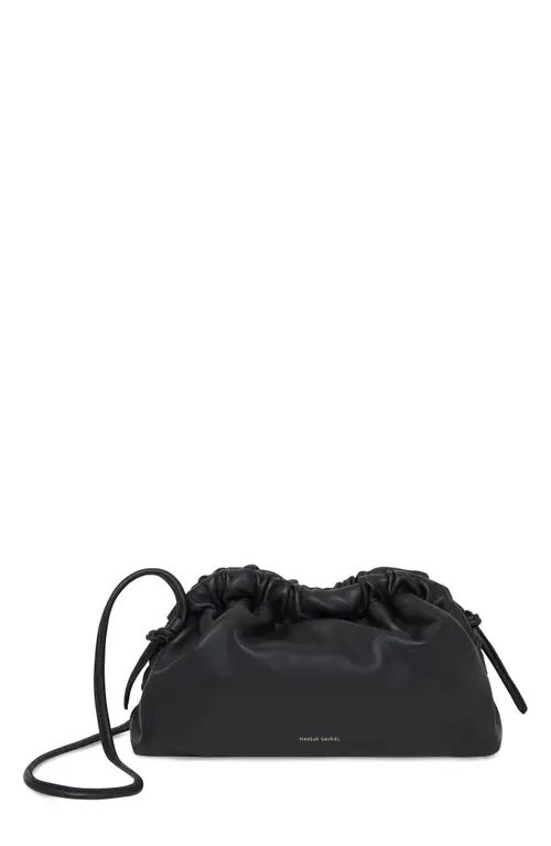 Mansur Gavriel Mini Cloud Leather Clutch in Black/Flamma at Nordstrom | Nordstrom