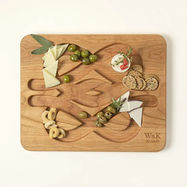 Personalized Love Knot Serving Board | UncommonGoods
