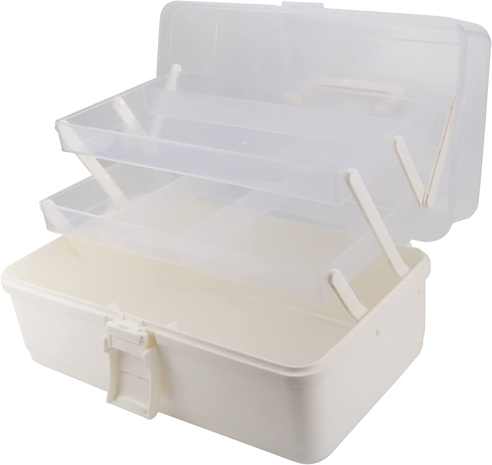 Avlcoaky Tackle Box Large 3 Layers Plastic Portable Storage Box Fishing White Tackle Box Organize... | Amazon (US)